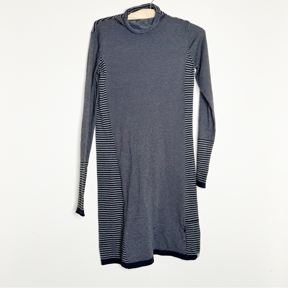 Title Nine Black Grey Striped Long Sleeve Dress Size XS Women’s Waybetta